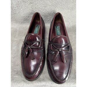 Vtg G.H. Bass Shoes Men’s 9 Burgundy Patent Leather Tassel Lace Loafers Slip On